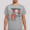 F4NT4STIC It Distressed Poster - T-Shirt Print - Heather Grey -Olivia 83bfb7970f654e799760e513e3832602