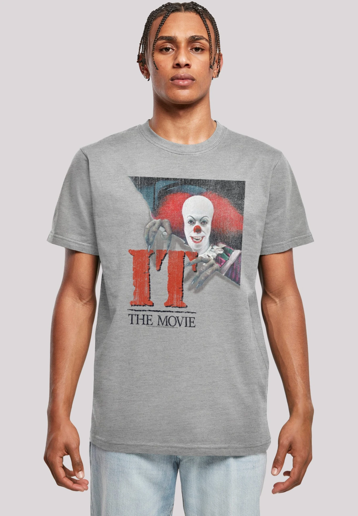 F4NT4STIC It Distressed Poster - T-Shirt Print - Heather Grey 3 F4NT4STIC It Distressed Poster - T-Shirt Print - Heather Grey