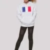 F4NT4STIC Frankreich Flagge Distressed - Hoodie - Weiß -Olivia 852d49ffb34e4009b8e20bc76e04ea2a