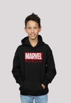 F4NT4STIC Marvel Logo Waschsymbole - Premium Superhelden Iron Captain- Hoodie - Black