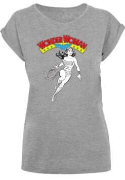 F4NT4STIC Dc ComicsWoman Lasso - T-Shirt Print - Heather Grey -Olivia 86558692c9f9437b9595ffb96fdb720b