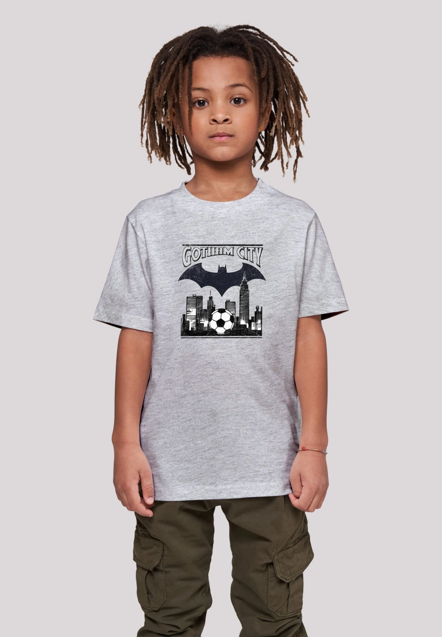 F4NT4STIC Dc Comics Batman Football Gotham City - T-Shirt Print - Heather Grey 4 F4NT4STIC Dc Comics Batman Football Gotham City - T-Shirt Print - Heather Grey - Afbeelding 2