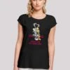 F4NT4STIC Looney Tunes Bugs And Lola Valentine S Cuddle - T-Shirt Print - Black