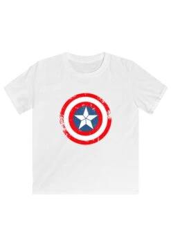 F4NT4STIC Marvel Captain America Civil War Shield Premium Superhelden Ir - T-Shirt Print - White -Olivia 88a2034a25f9468fa7cbef158e6878a5