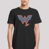 F4NT4STIC Dc Comics 84 Neon Emblem - T-Shirt Print - Black