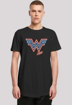 F4NT4STIC Dc Comics 84 Neon Emblem - T-Shirt Print - Black