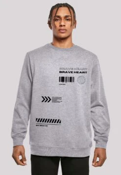F4NT4STIC Brave Heart Crewneck - Sweater - Heather Grey