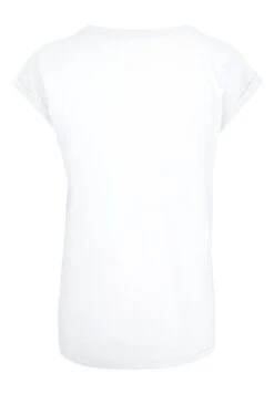 F4NT4STIC Justice League Mono Action Pose - With Extended- T-Shirt Print - White -Olivia 8d3b2323a6fe42b6863a3d40b94162d5