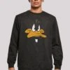 F4NT4STIC Looney Tunes Daffy Duck Big Face - Sweater - Black