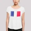 F4NT4STIC France Frankreich Flagge Distressed - T-Shirt Print - Weiß -Olivia 91e0c93db1eb41b1ac88e3710248d16e