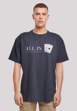F4NT4STIC Poker All In Karten - T-Shirt Print - Navy -Olivia 921cc5dec57b4d6a8f0c70745132f3c6