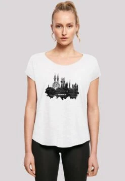 F4NT4STIC Cities Collection - Munich Skyline - T-Shirt Print - Weiß