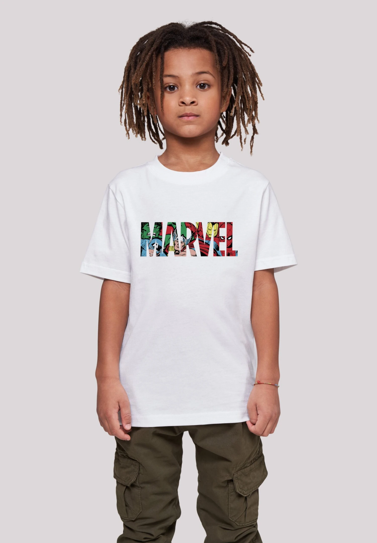 F4NT4STIC Marvel Avengers Logo Characters - T-Shirt Print - White 4 F4NT4STIC Marvel Avengers Logo Characters - T-Shirt Print - White - Afbeelding 2