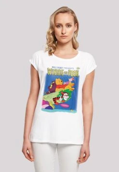 F4NT4STIC Winnie The Pooh Poster And Disney Neck Print With E - T-Shirt Print - White