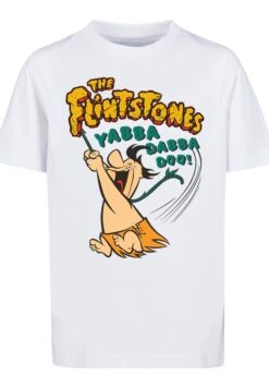 F4NT4STIC Die Familie Feuerstein Fred Yabba Dabba Doo - T-Shirt Print - White -Olivia 95180e4ebf024342862423f8d7b2372d