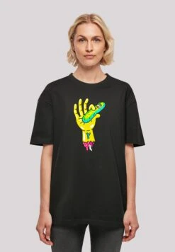 F4NT4STIC Rick Und Morty Pickle Hand - T-Shirt Print - Black