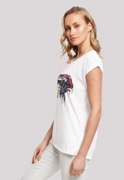 F4NT4STIC Extended Shoulder'Dc Comics Superman New Ride Superheld - T-Shirt Print - White -Olivia 9749361ee71c4037b88222c8ea4c28c6