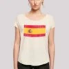 F4NT4STIC Spanien Flagge Distressed - T-Shirt Print - Whitesand -Olivia 9892afd31e5d4f4c955293aae6528042