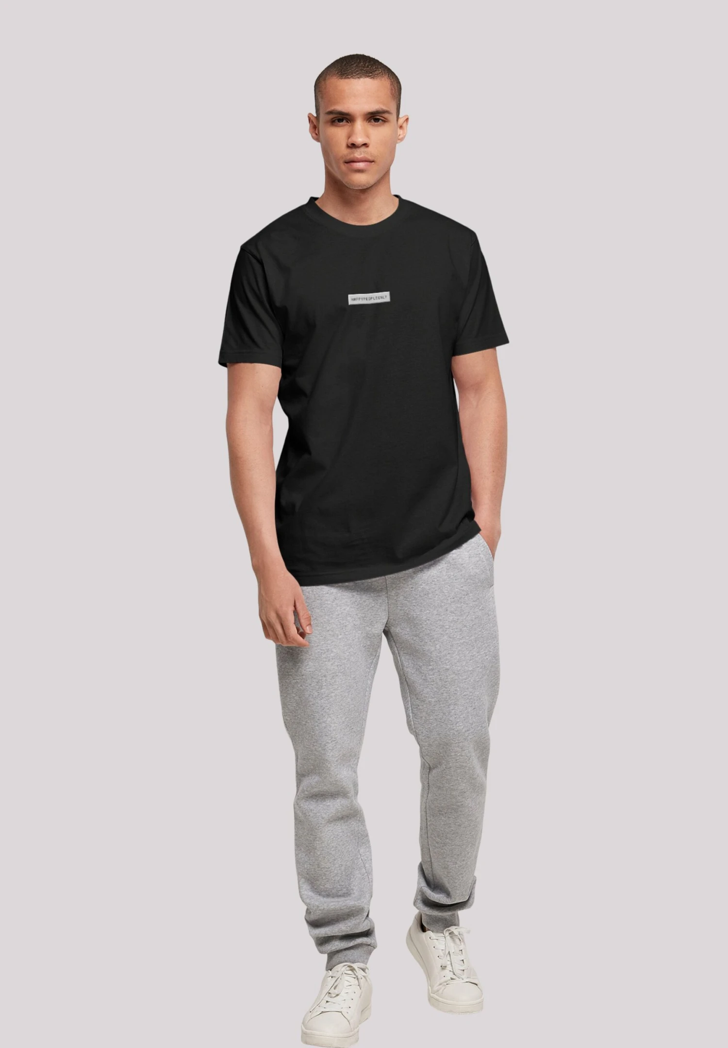 F4NT4STIC Happy People Only- T-Shirt Print - Schwarz 4 F4NT4STIC Happy People Only- T-Shirt Print - Schwarz - Afbeelding 2