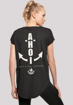 F4NT4STIC Ahoi Anker Knut & Jan Hamburg - T-Shirt Print - Schwarz