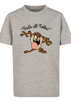 F4NT4STIC Looney Tunes Taz That'S All Folks - T-Shirt Print - Heather Grey -Olivia a10d09c5fee749ce808be81531ad3d1f