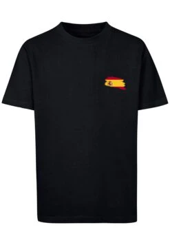 F4NT4STIC Spanien Flagge - T-Shirt Print - Schwarz -Olivia a1cd986387b5451c902e3b171d048554