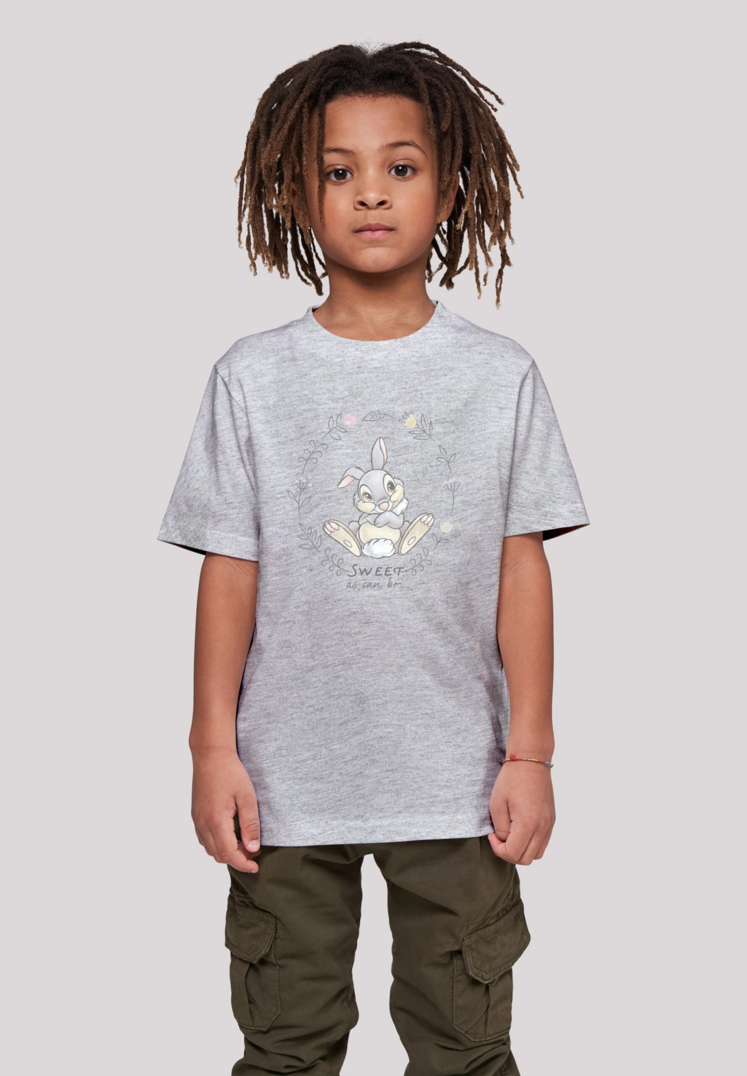 F4NT4STIC Disney Bambi Klopfer Sweet As Can Be - T-Shirt Print - Heather Grey 4 F4NT4STIC Disney Bambi Klopfer Sweet As Can Be - T-Shirt Print - Heather Grey - Afbeelding 2