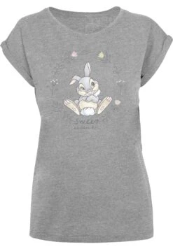 F4NT4STIC Disney Bambi Klopfer Thumper Sweet As Can Be - T-Shirt Print - Heather Grey -Olivia a3df1286e36945b2b599db5812621b9e