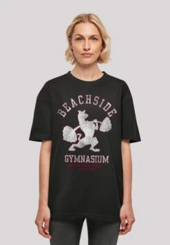 F4NT4STIC Scooby Doo Cartoon Trickfilm Serie Beachside Gymnasium - T-Shirt Print - Black