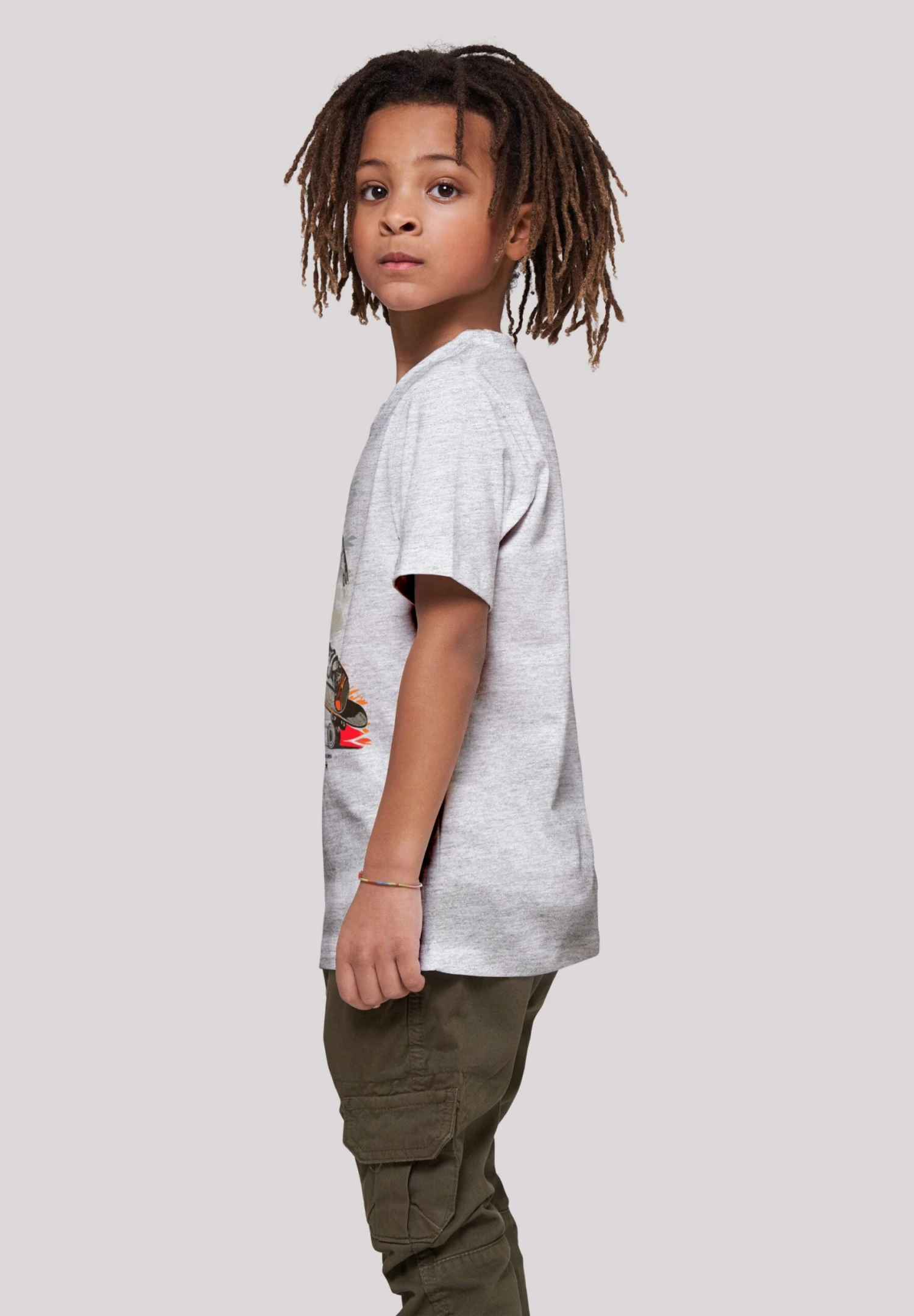 F4NT4STIC Skateboarder - T-Shirt Print - Heather Grey 7 F4NT4STIC Skateboarder - T-Shirt Print - Heather Grey - Afbeelding 5