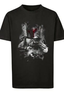 F4NT4STIC Star Wars Boba Fett Distressed - T-Shirt Print - Black -Olivia a4832bf38737424c9d0bdcc404fbb657
