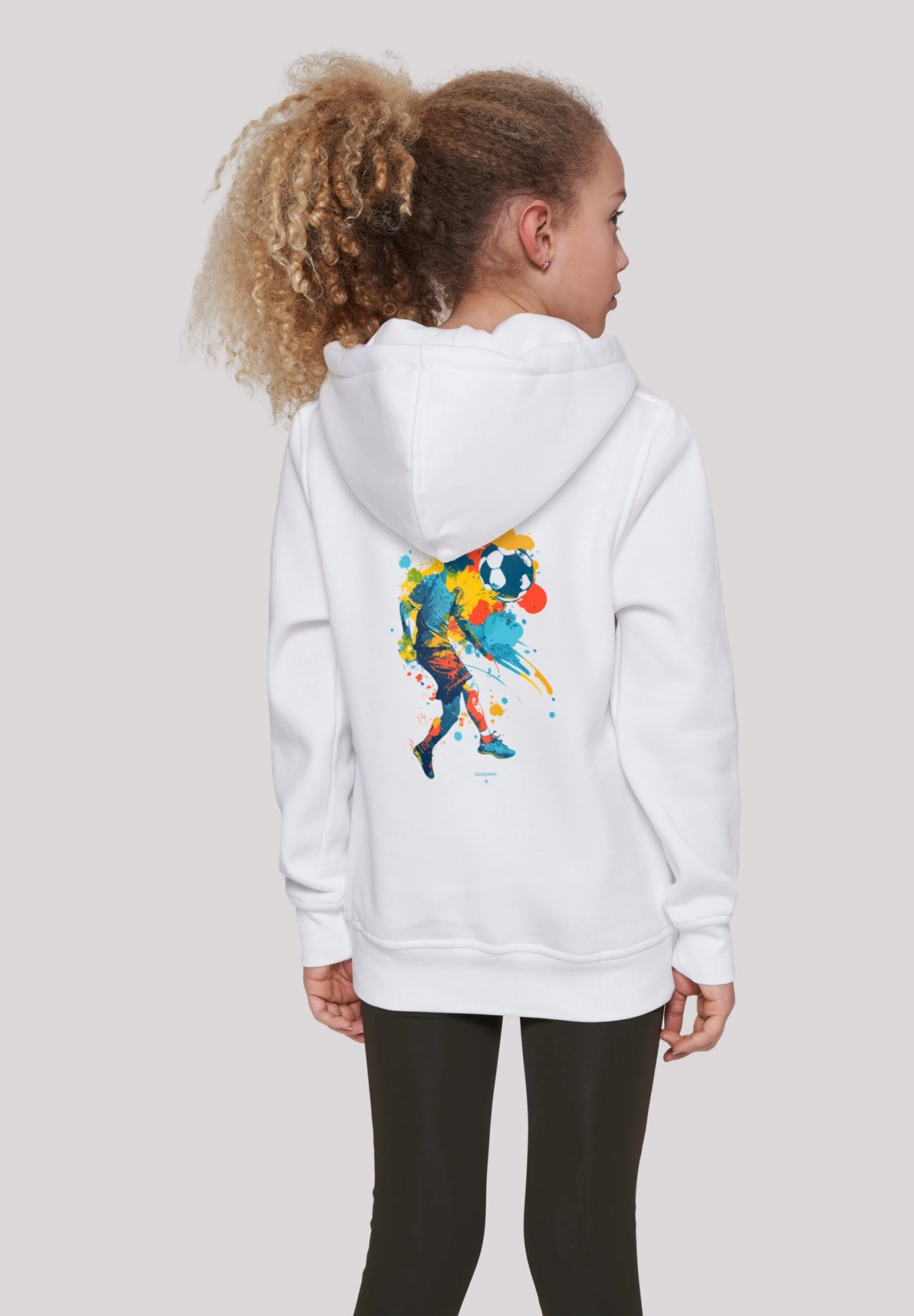 F4NT4STIC Fussballer Bunt - Hoodie - Weiß 4 F4NT4STIC Fussballer Bunt - Hoodie - Weiß - Afbeelding 2