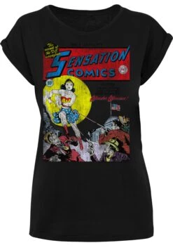 F4NT4STIC Extended Shoulder Dc Comics Woman Sensation Comic - T-Shirt Print - Black -Olivia a6c92bd0bec644859fa9e12c019353a2