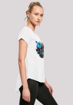 F4NT4STIC Skull - T-Shirt Print - Weiß -Olivia a7485b351d3d4092bf9893830be23ed0