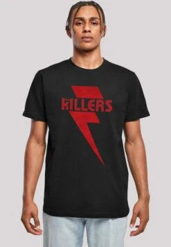 F4NT4STIC The Killers Rock Band Bolt - T-Shirt Print - Black