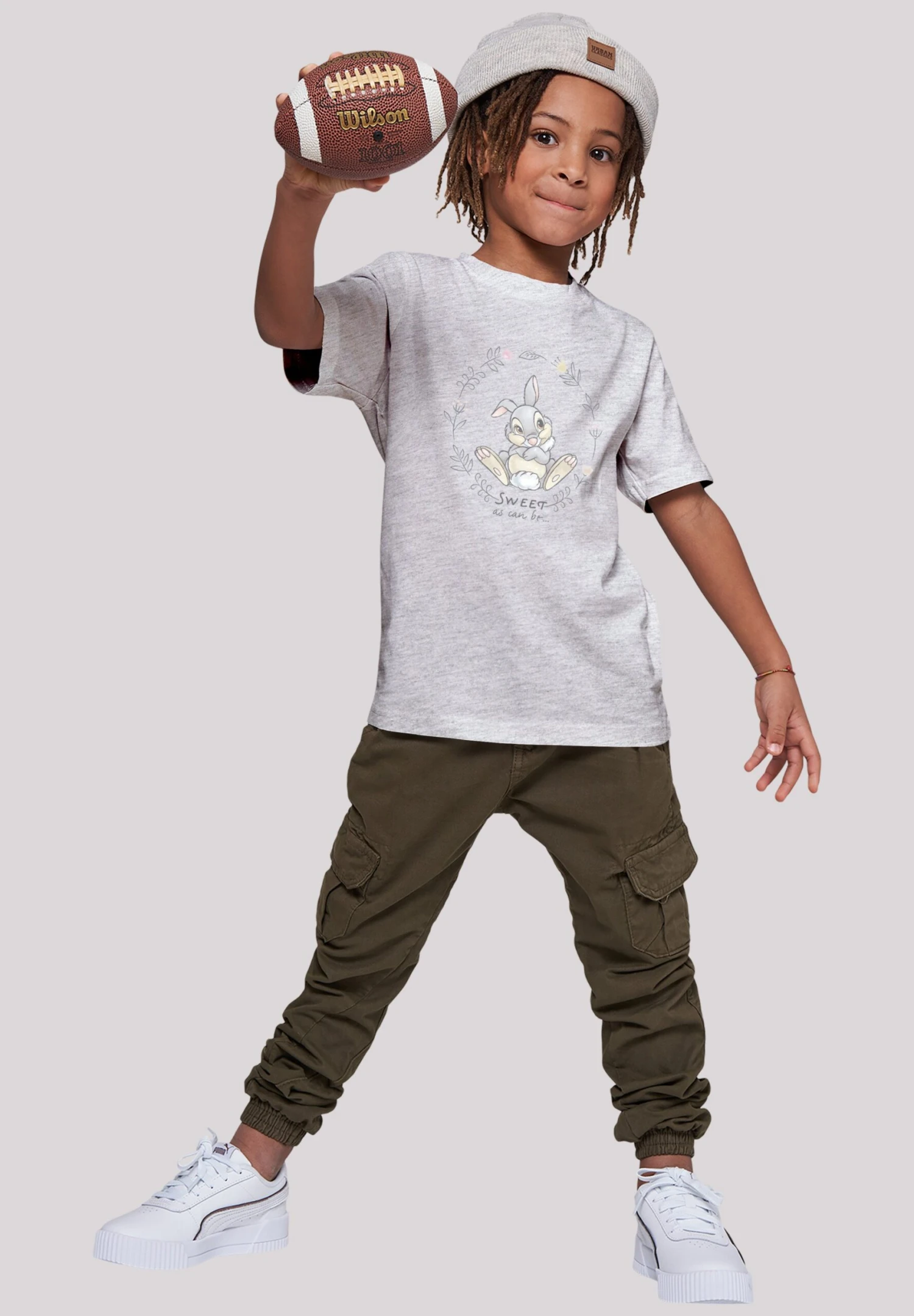 F4NT4STIC Disney Bambi Klopfer Sweet As Can Be - T-Shirt Print - Heather Grey 3 F4NT4STIC Disney Bambi Klopfer Sweet As Can Be - T-Shirt Print - Heather Grey