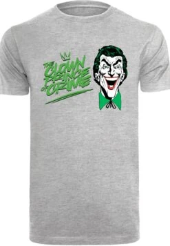 F4NT4STIC Dc Comis Superhelden Batman Joker The Clown Prince Of Crime - T-Shirt Print - Heather Grey -Olivia ab01d5b68c494aff8ddca29e16e9e209