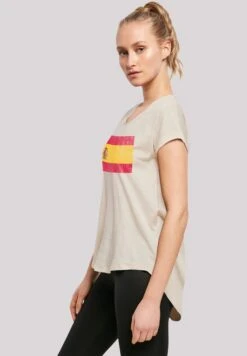F4NT4STIC Spanien Flagge Distressed - T-Shirt Print - Whitesand -Olivia af1275ec85814628801bd2a0eaaf7cf9
