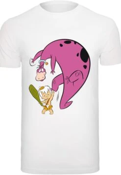 F4NT4STIC Die Familie Feuerstein Bamm Bamm And Dino - T-Shirt Print - White -Olivia afb4323e0c9c474aa2ffac2ee4da2e57