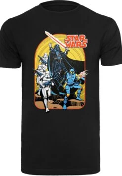 F4NT4STIC Star Wars Vintage Comic Scene - T-Shirt Print - Black -Olivia afef1de1e7c346d9ad34354fb4db6b2f