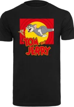 F4NT4STIC Tom Und Jerry Chase Scene - T-Shirt Print - Black -Olivia b3cb8b8e312b4ae29c5d99200955a922