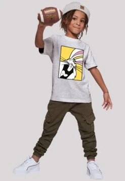 F4NT4STIC Looney Tunes Bugs Bunny Laughing - T-Shirt Print - Heather Grey -Olivia b3e68cfc8c4747d0886f77bb9aeff9d9