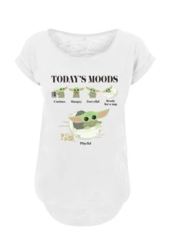 F4NT4STIC Star Wars Mandalorian Child Moods' - T-Shirt Print - White -Olivia b3f3f61e0d28421b86a090d2cfd41067