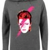 F4NT4STIC David Bowie Aladdin Sane Lightning Bolt - Hoodie - Charcoal