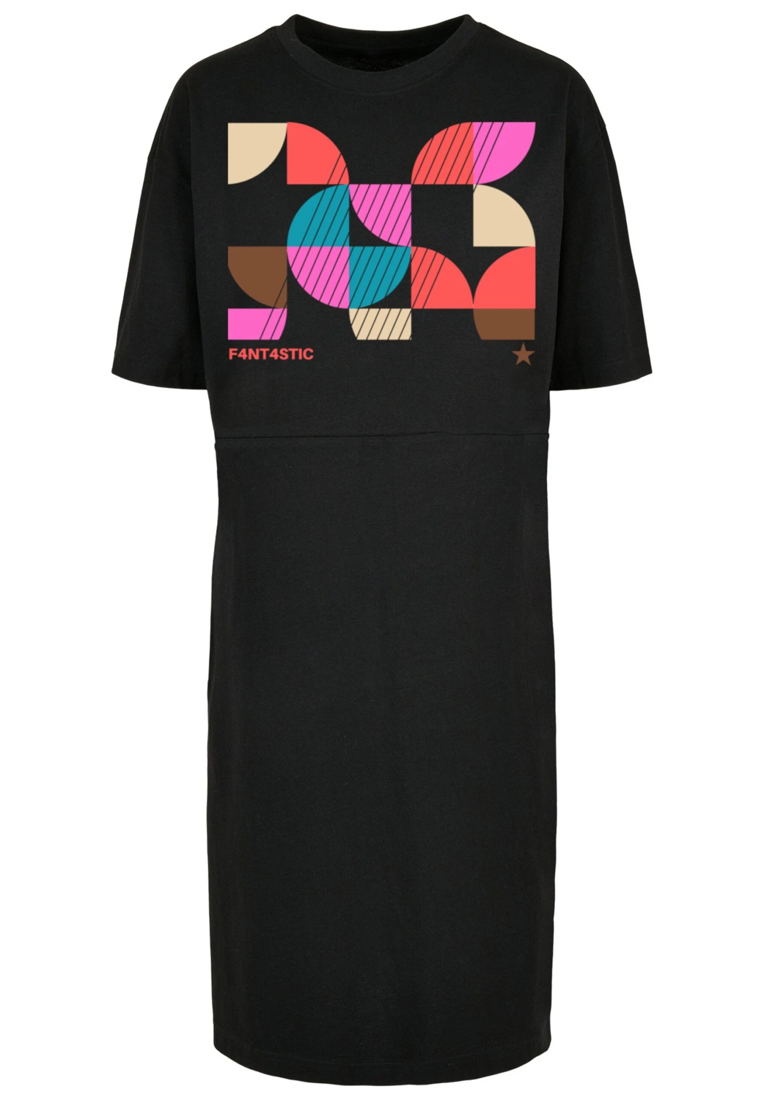 F4NT4STIC Muster Bunt Abstrakt- Jerseyjurk - Schwarz 8 F4NT4STIC Muster Bunt Abstrakt- Jerseyjurk - Schwarz - Afbeelding 6