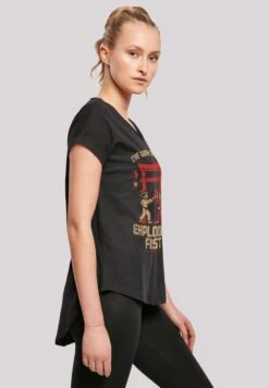 F4NT4STIC Retro Gaming The Way Of The Exploding Fist - T-Shirt Print - Black -Olivia b87135c961a143c29841844e09f512ed