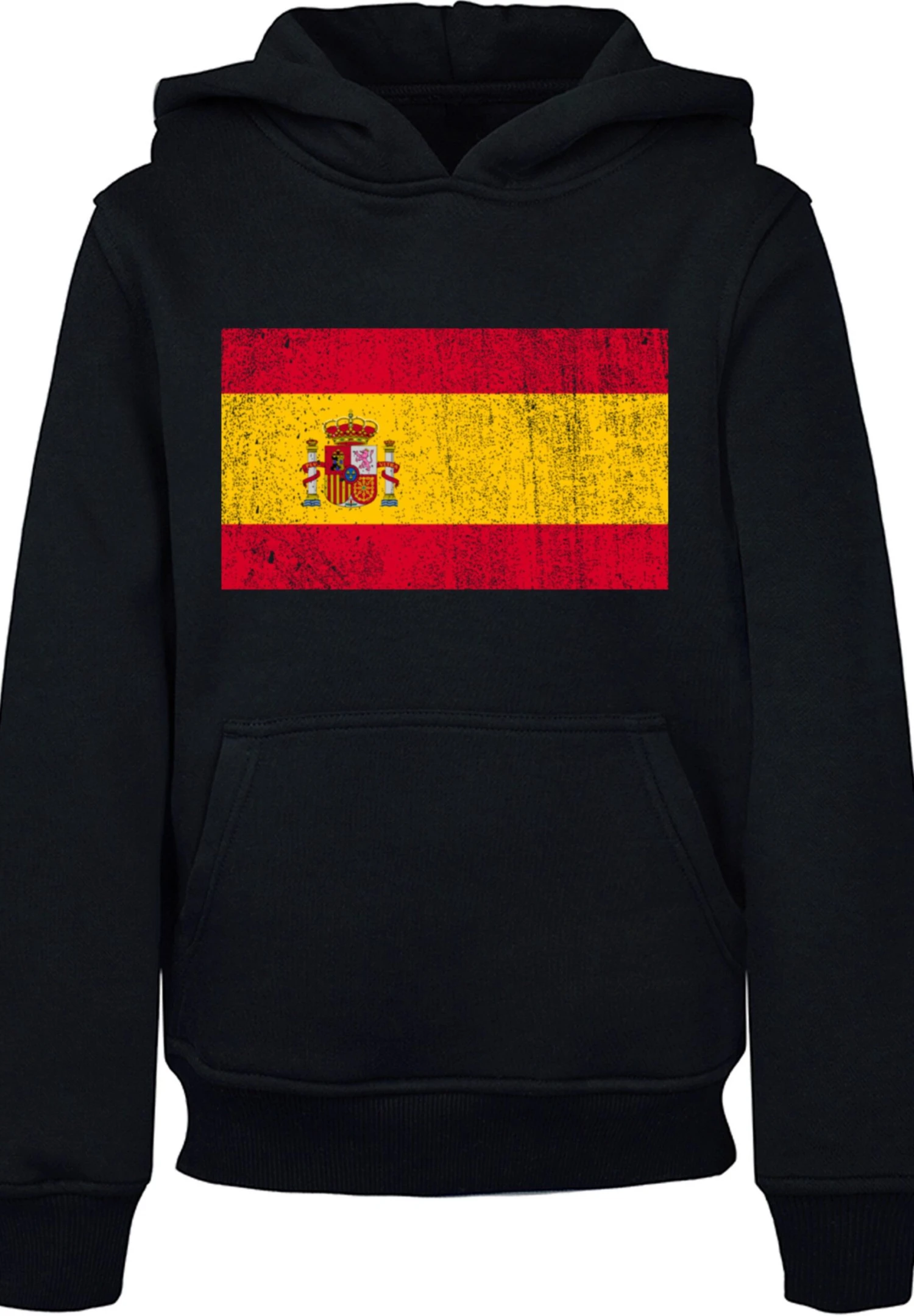 F4NT4STIC Spain Spanien Flagge Distressed - Hoodie - Schwarz 8 F4NT4STIC Spain Spanien Flagge Distressed - Hoodie - Schwarz - Afbeelding 6