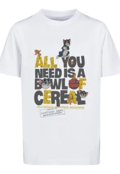 F4NT4STIC Tom And Jerry Tv Serie All You Need Is - T-Shirt Print - White -Olivia bd2fb0e7e247494aa4af1b1644999237
