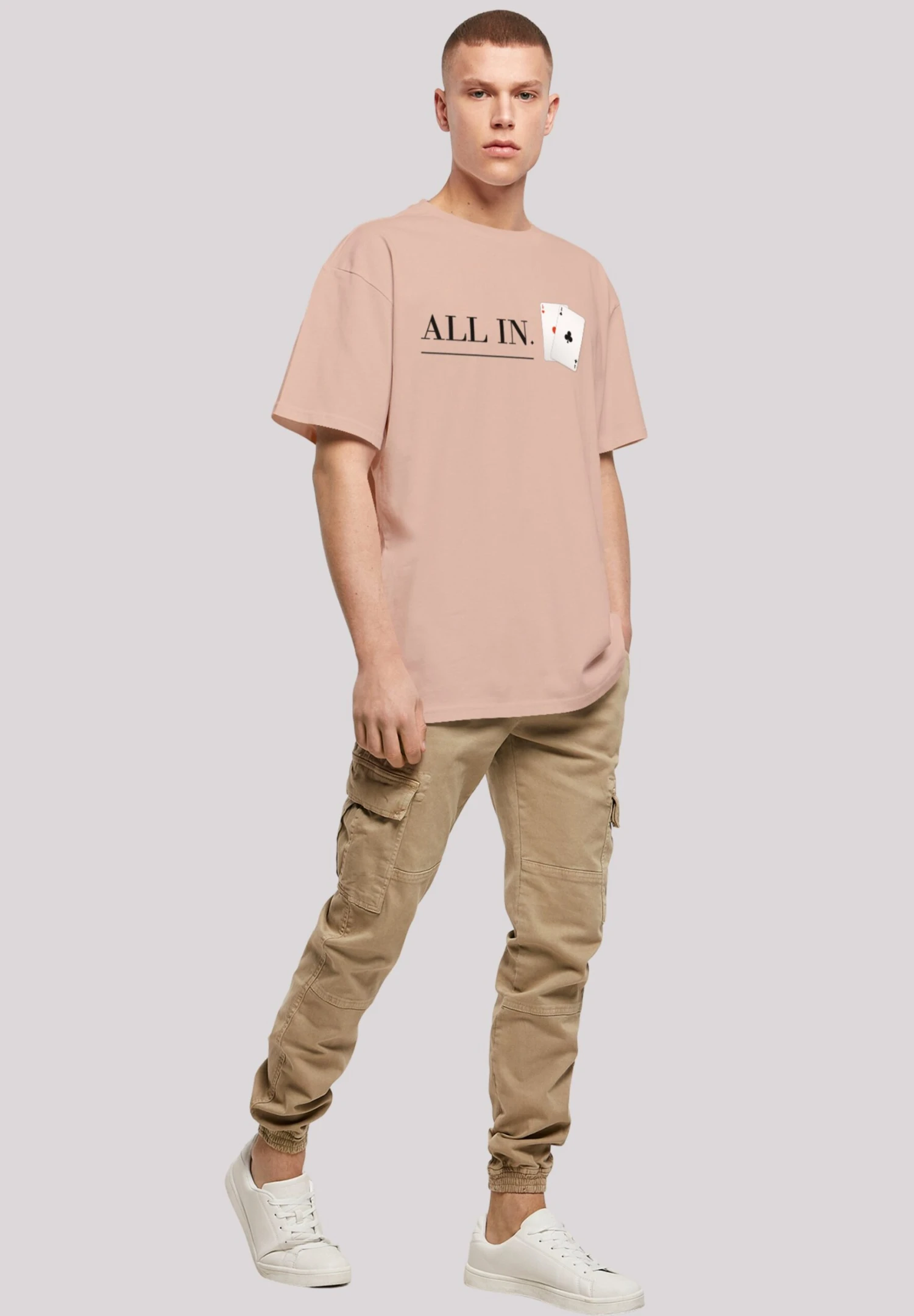 F4NT4STIC Poker All In Karten - T-Shirt Print - Amber 4 F4NT4STIC Poker All In Karten - T-Shirt Print - Amber - Afbeelding 2