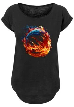 F4NT4STIC Basketball On Fire Sport Long- T-Shirt Print - Schwarz -Olivia bfcd94d288a845249372a7ddc9624ec0